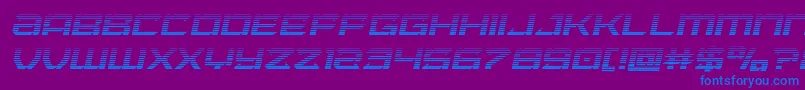 Laserwolfgradital-fontti – siniset fontit violetilla taustalla