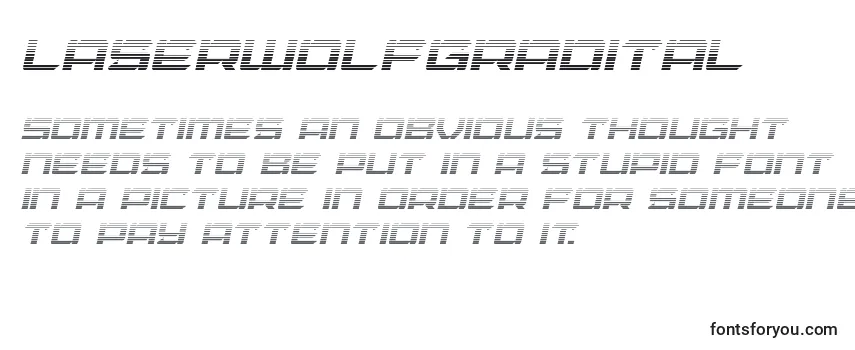 Обзор шрифта Laserwolfgradital
