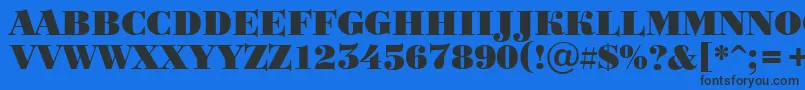 BodoniortotitulBlack Font – Black Fonts on Blue Background