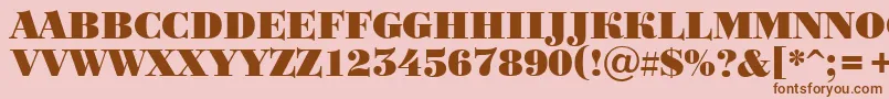 Шрифт BodoniortotitulBlack – коричневые шрифты на розовом фоне