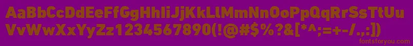 DinNextLtArabicBlack Font – Brown Fonts on Purple Background