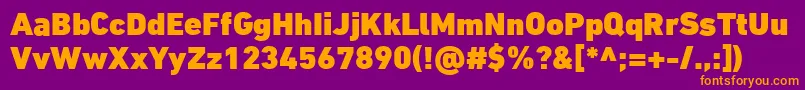 DinNextLtArabicBlack Font – Orange Fonts on Purple Background