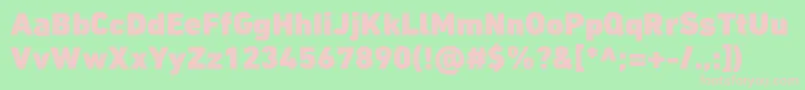 DinNextLtArabicBlack Font – Pink Fonts on Green Background