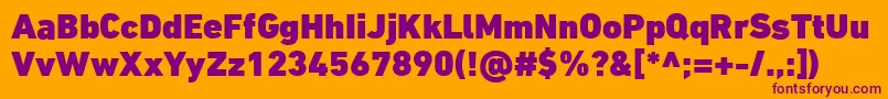 DinNextLtArabicBlack Font – Purple Fonts on Orange Background