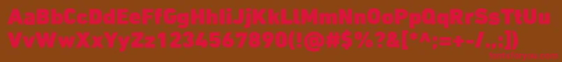 DinNextLtArabicBlack Font – Red Fonts on Brown Background