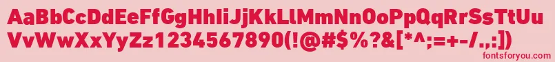 DinNextLtArabicBlack Font – Red Fonts on Pink Background