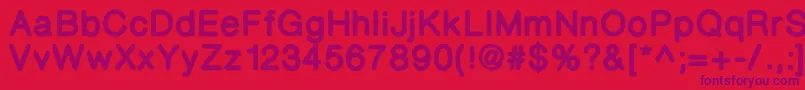 StripyReg Font – Purple Fonts on Red Background