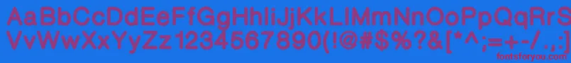 StripyReg Font – Red Fonts on Blue Background