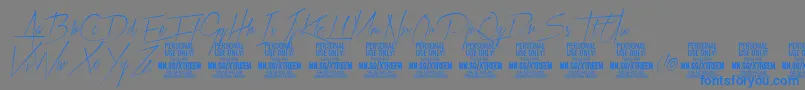 XtreemthinPersonalUse Font – Blue Fonts on Gray Background