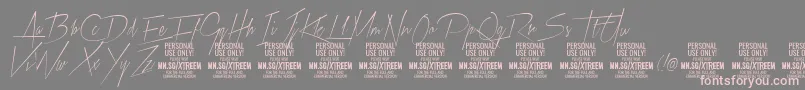 XtreemthinPersonalUse Font – Pink Fonts on Gray Background