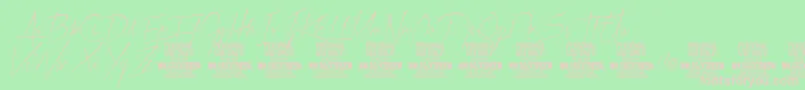 フォントXtreemthinPersonalUse – 緑の背景にピンクのフォント