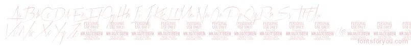 XtreemthinPersonalUse Font – Pink Fonts on White Background