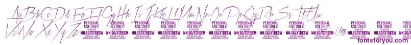 XtreemthinPersonalUse Font – Purple Fonts on White Background