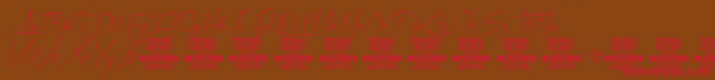 Шрифт XtreemthinPersonalUse – красные шрифты на коричневом фоне