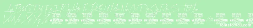 XtreemthinPersonalUse Font – White Fonts on Green Background