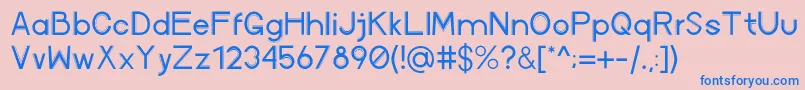 AvenuexRegular Font – Blue Fonts on Pink Background