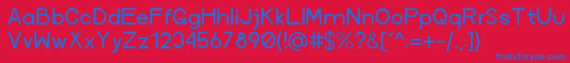 AvenuexRegular Font – Blue Fonts on Red Background