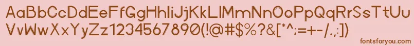 AvenuexRegular Font – Brown Fonts on Pink Background