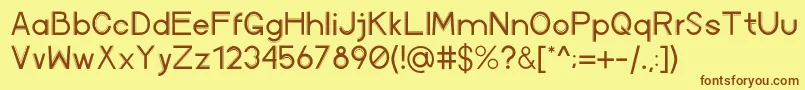 AvenuexRegular Font – Brown Fonts on Yellow Background