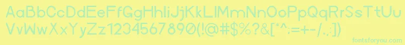 AvenuexRegular Font – Green Fonts on Yellow Background