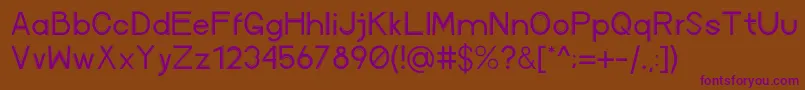 AvenuexRegular Font – Purple Fonts on Brown Background
