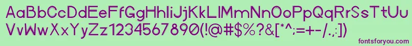 AvenuexRegular Font – Purple Fonts on Green Background