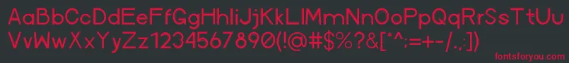 AvenuexRegular Font – Red Fonts on Black Background