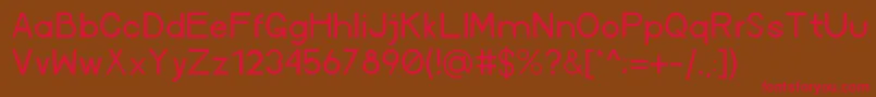 AvenuexRegular Font – Red Fonts on Brown Background