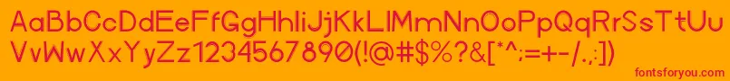 AvenuexRegular Font – Red Fonts on Orange Background