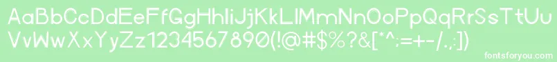AvenuexRegular Font – White Fonts on Green Background