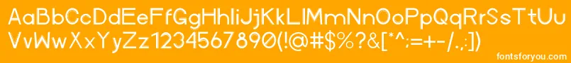 AvenuexRegular Font – White Fonts on Orange Background