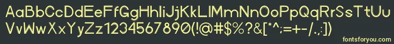 AvenuexRegular Font – Yellow Fonts on Black Background