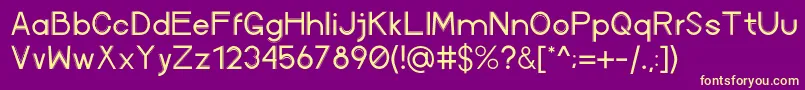 AvenuexRegular Font – Yellow Fonts on Purple Background