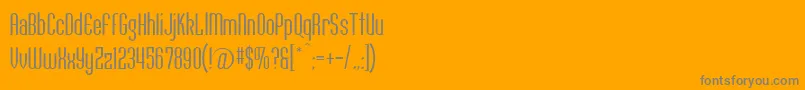 Conquesbooka-Schriftart – Graue Schriften auf orangefarbenem Hintergrund