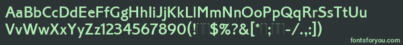 フォントCorinthianMediumPlain – 黒い背景に緑の文字