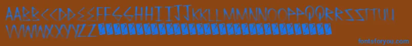 Cleanfade Font – Blue Fonts on Brown Background