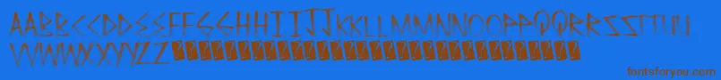 Cleanfade Font – Brown Fonts on Blue Background