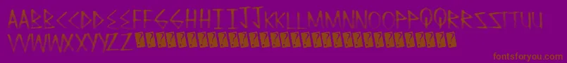 Cleanfade Font – Brown Fonts on Purple Background
