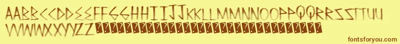 Cleanfade Font – Brown Fonts on Yellow Background