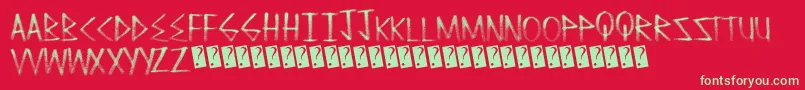 Cleanfade Font – Green Fonts on Red Background