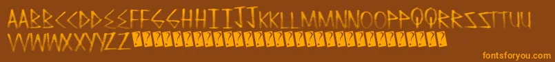 Cleanfade Font – Orange Fonts on Brown Background