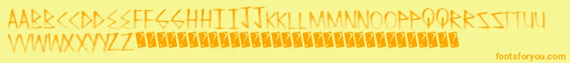 Cleanfade Font – Orange Fonts on Yellow Background