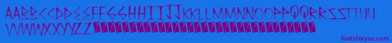 Cleanfade Font – Purple Fonts on Blue Background