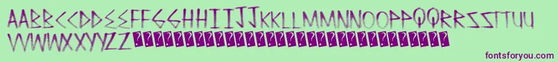 Cleanfade Font – Purple Fonts on Green Background