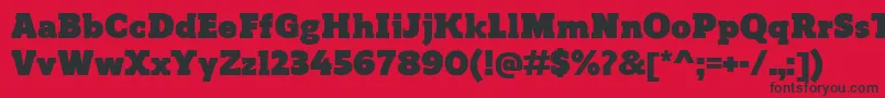 ReganslabUltra Font – Black Fonts on Red Background