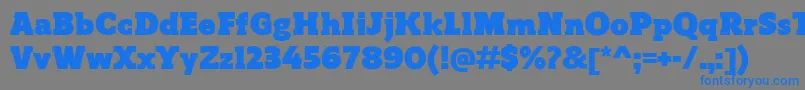 ReganslabUltra Font – Blue Fonts on Gray Background