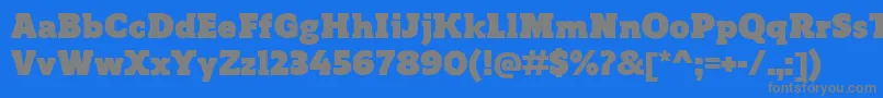 ReganslabUltra Font – Gray Fonts on Blue Background