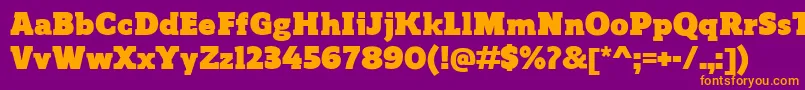 ReganslabUltra Font – Orange Fonts on Purple Background