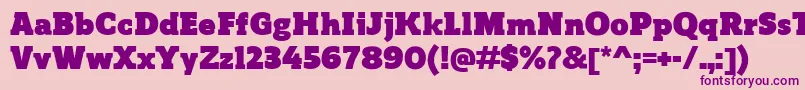 ReganslabUltra Font – Purple Fonts on Pink Background