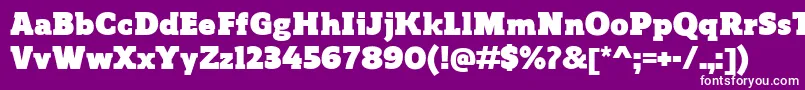 フォントReganslabUltra – 紫の背景に白い文字